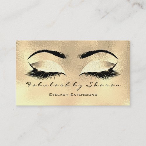 Makeup Artist Eyebrow Lashes Rose Glitter Waxing Business Card