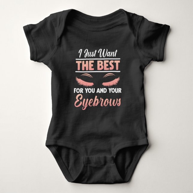 Makeup Artist Eyebrows Cosmetician Beautician Baby Bodysuit (Front)
