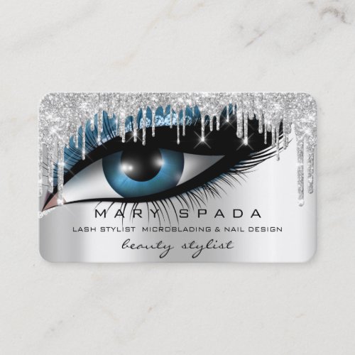 Makeup Artist Eyebrows Lashes Silver Brows Business Card
