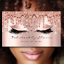 Makeup Artist Eyelash 3D Effect Glitter Drips Rose Business Card