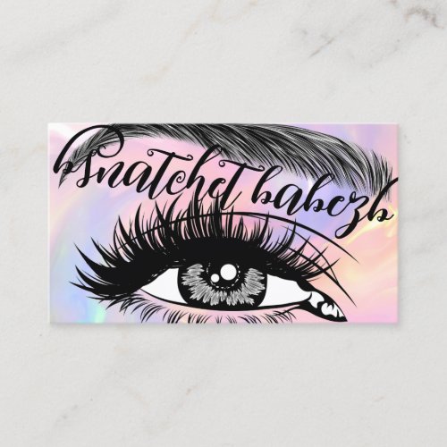 Makeup Artist Eyelash Brows QR Code Logo Holograph Business Card