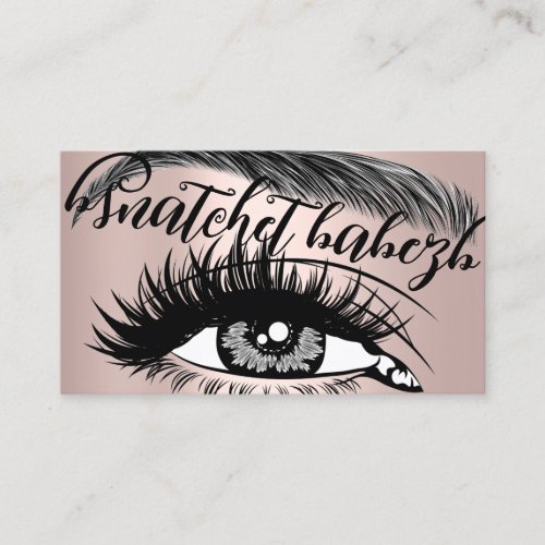 Makeup Artist Eyelash Brows QR Code Logo Rose Business Card