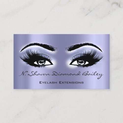 Makeup Artist Eyelash Extension Smoky Blue Modern Business Card