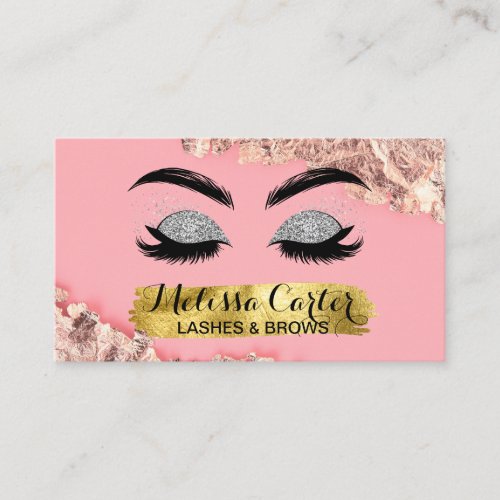 Makeup Artist Eyelash Extensions Lashes Brows Business Card