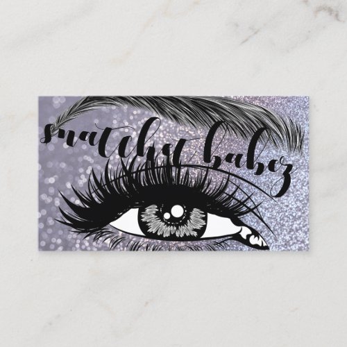 Makeup Artist Eyelash Hair Brows QR Logo Smoky Business Card