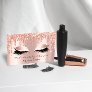 Makeup Artist Eyelash Lashes Glitter Drips Rose Business Card