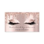 Makeup Artist Eyelash Lashes Glitter Drips Rose Business Card Makeup Artist Eyelash Lashes Glitter Drips Rose Business Card