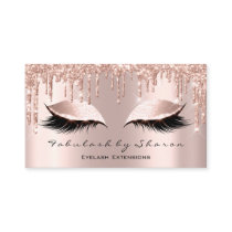 Makeup Artist Eyelash Lashes Glitter Drips Rose Business Card Makeup Artist Eyelash Lashes Glitter Drips Rose Business Card