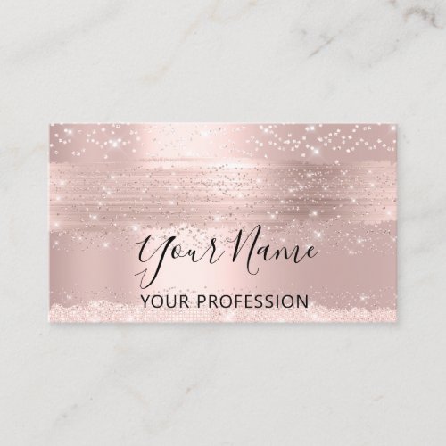 Makeup Artist Eyelash Microblading Confetti Pink Business Card