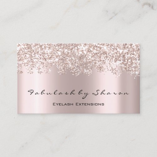 Makeup Artist Eyelash Mink Lashes Gray Rose Business Card