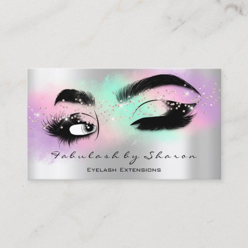 Makeup Artist Eyelash QRCODE Micorblade Brow Gray Business Card