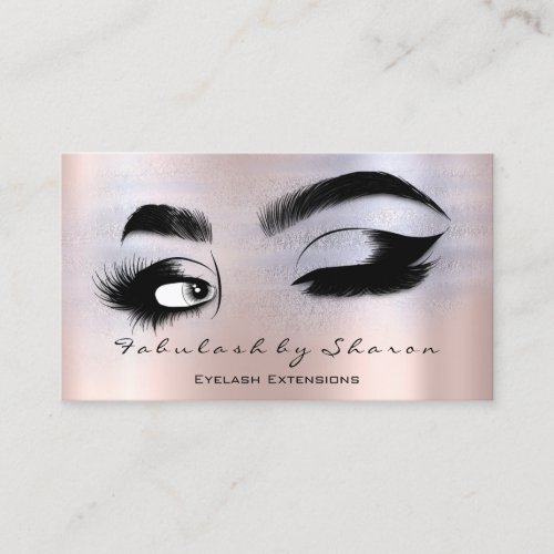 Makeup Artist Eyelash QRCODE Micorblade Brow Rose  Business Card