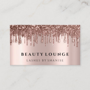 Makeup Artist Eyelash Rose Drips  Hair Nails Appointment Card