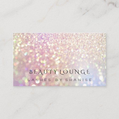 Makeup Artist Eyelash Rose Pink Glitter Hairstyle Appointment Card