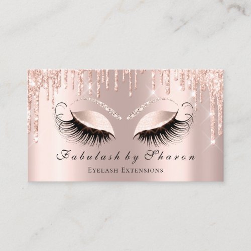 Makeup Artist Eyelash Sparkly Eyes Glitter Drips Business Card