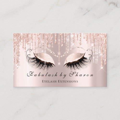 Makeup Artist Eyelash Sparkly Eyes Glitter VIP Business Card