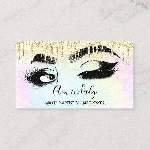 Makeup Artist Eyelashes Brows QR CODE Logo Business Card
