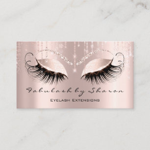 Makeup Artist Eyelashes Extension Rose Brows Business Card