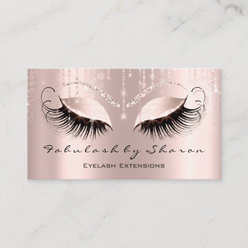 Makeup Artist Eyelashes Extension Rose Brows Business Card
