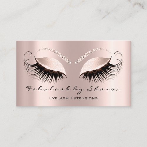 Makeup Artist Eyelashes Extension Rose Brows Business Card