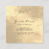 Makeup Artist Eyes Lashes Extension Gold Square Square Business Card (Back)