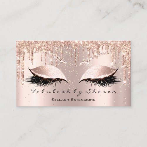 Makeup Artist Eyes Lashes Glitter Confetti Spark Business Card