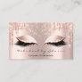 Makeup Artist Eyes Lashes Glitter Drip Rose Browns Business Card
