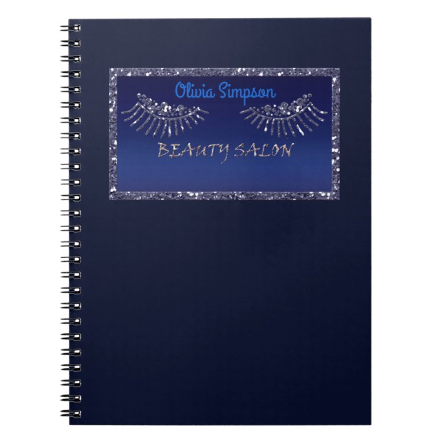 Makeup Artist Eyes Lashes Glitter Drips Spark Beau Notebook (Front)