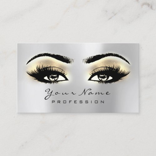 Makeup Artist Eyes Lashes Gold Appointment Card