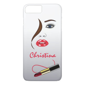 Makeup Artist Face and Lipstick in the Mirror Slim iPhone 8 Plus/7 Plus Case