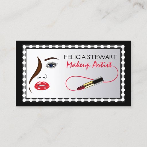 Customizable Makeup Artist Cosmetologist Business Card