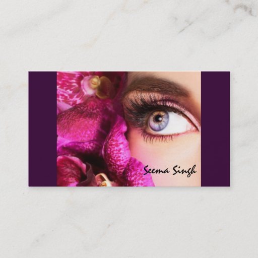 Customizable Makeup artist flower business card