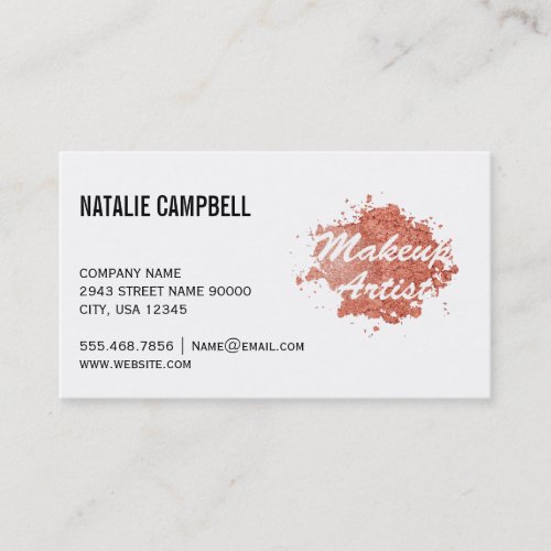 Makeup Artist  Foundation Business Card