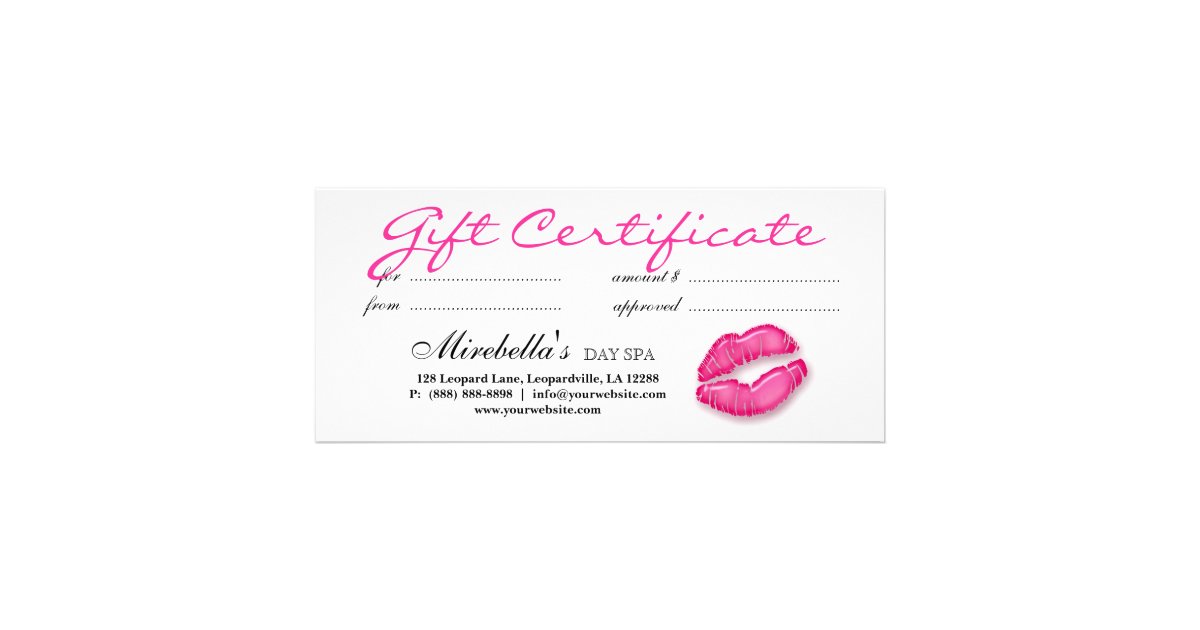 Makeup Artist Gift Certificate Pink Zazzle