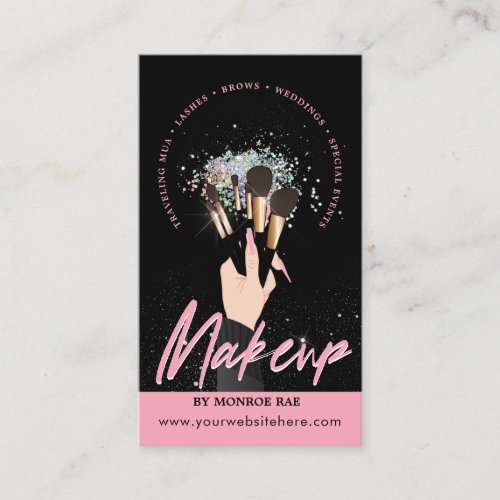 Makeup Artist Glam MUA Beauty Salon Beautician Business Card