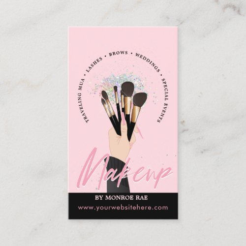 Makeup Artist Glam MUA Beauty Salon Beautician  Business Card