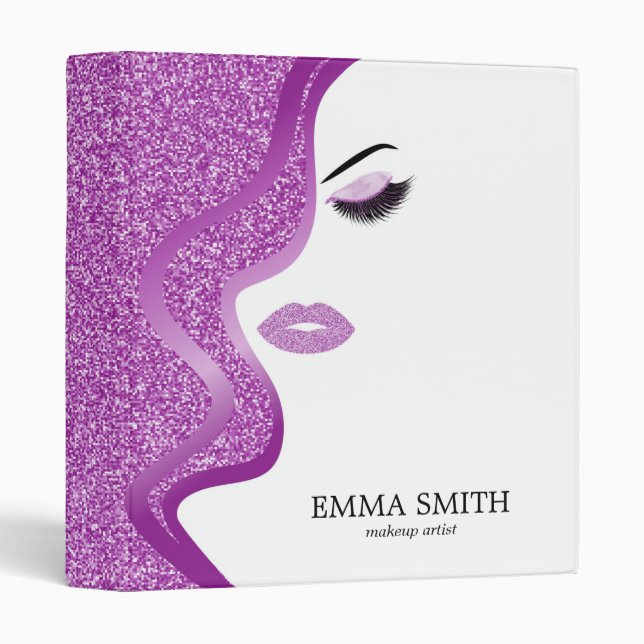 Makeup Artist  Glitter  Binder (Front/Spine)