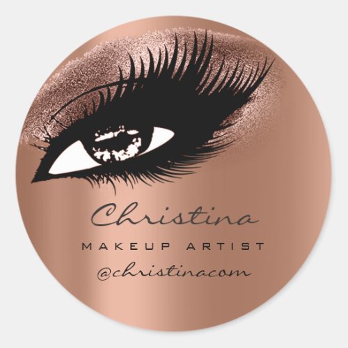 Makeup Artist Glitter  Eyelashes Rose Pallete Classic Round Sticker