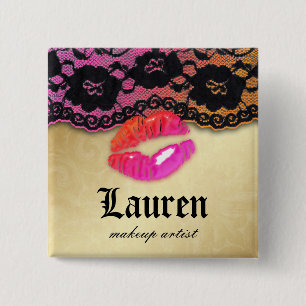 Makeup Artist Glossy Lips N Lace Pink Orange Gold Button