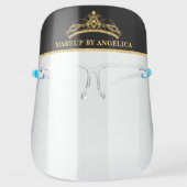 Makeup Artist Gold Crown Glitter Face Shield (Front)
