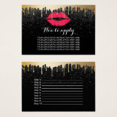 Makeup Artist Gold Drips Application Instructions (Front & Back)
