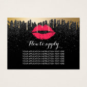 Makeup Artist Gold Drips Application Instructions (Front)