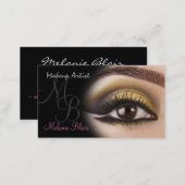 Makeup Artist Gold Eye Business Card (Front/Back)
