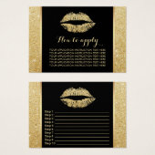 Makeup Artist Gold Lips Application Instructions (Front & Back)