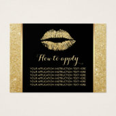 Makeup Artist Gold Lips Application Instructions (Front)