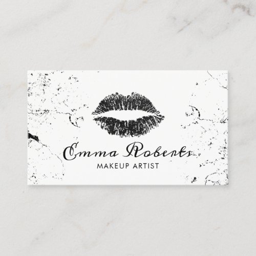 Makeup Artist Goth Chic Black Lips Salon Business Card