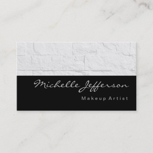 Makeup Artist Grey Wall Brick Business Card