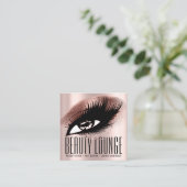 Makeup Artist Hair Eyelash Lux Rose Professional Square Business Card (Standing Front)