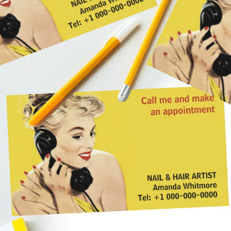 makeup artist hair nail business card