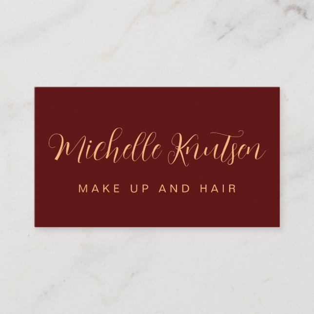 Makeup Artist Hair Salon Business Card (Front)